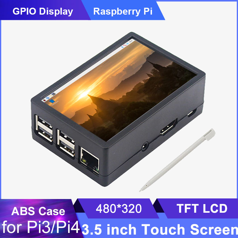 Pi 4 Case - 3. 5-calowy ekran dotykowy TFT LCD