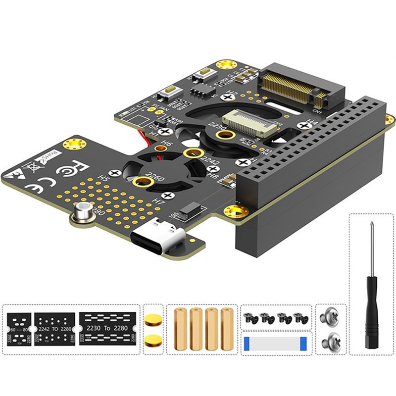 Pi 5 Case - Adapter PCIe do M.2 NVMe SSD