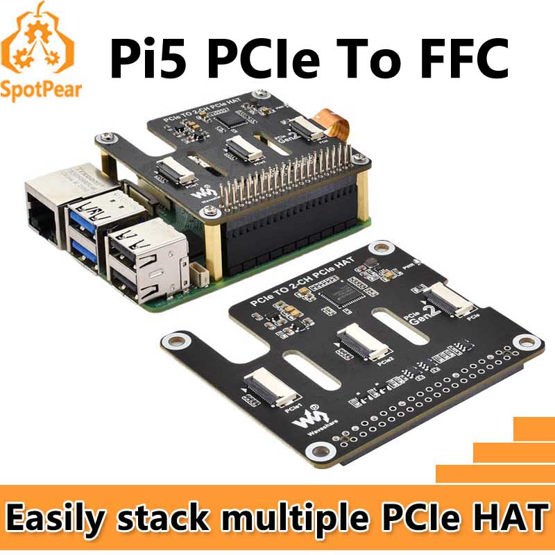 Pi Cooler - Raspberry Pi 5 PCIe na 2-CH