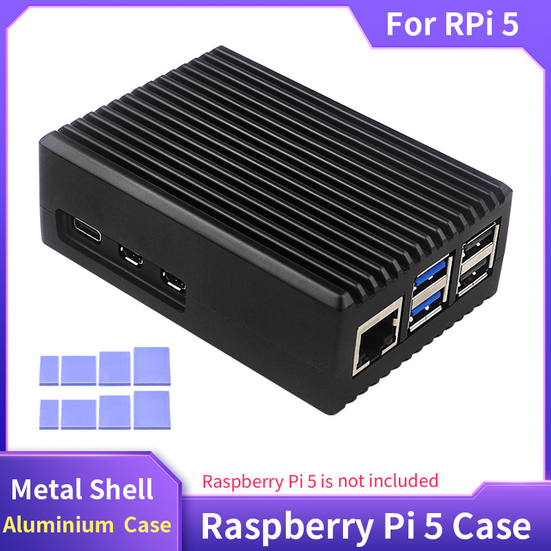 Pi 5 Case - Raspberry Pi 5 Metalowa obudowa ze