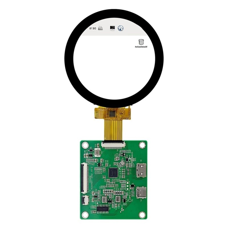 Pi Display - Okrągły wyświetlacz A52T DSI TFT LCD