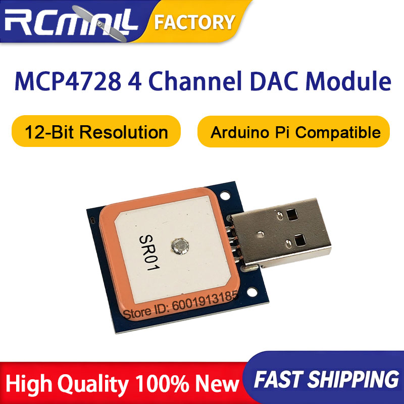 Raspberry Pi 4 - Moduł MCP4728 12-bitowy I2C DAC 4-kanałowy