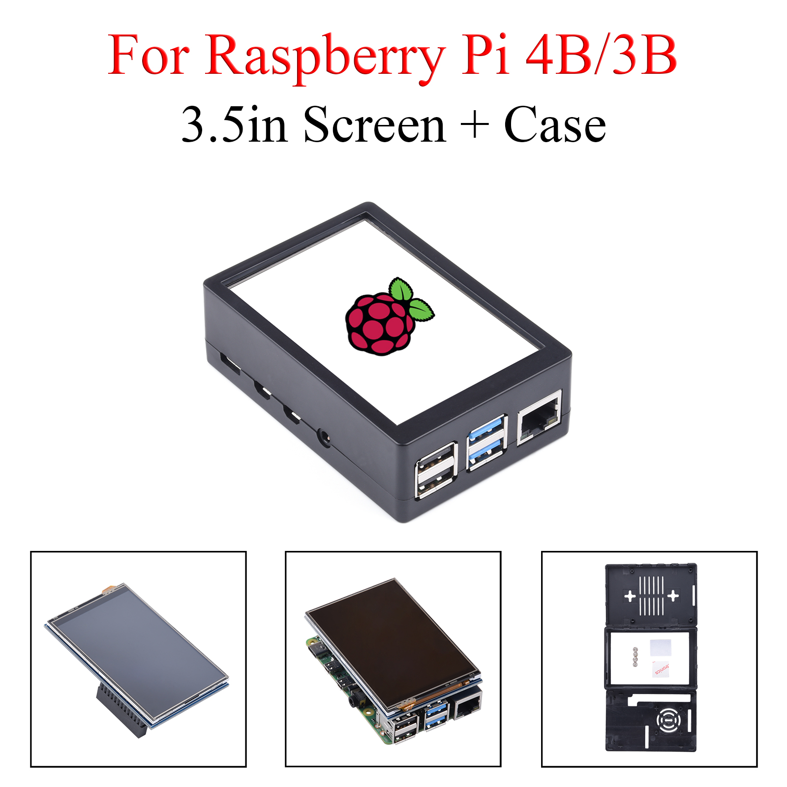 Pi 4 Case - 3,5-calowy ekran dotykowy 480*320 z obudową