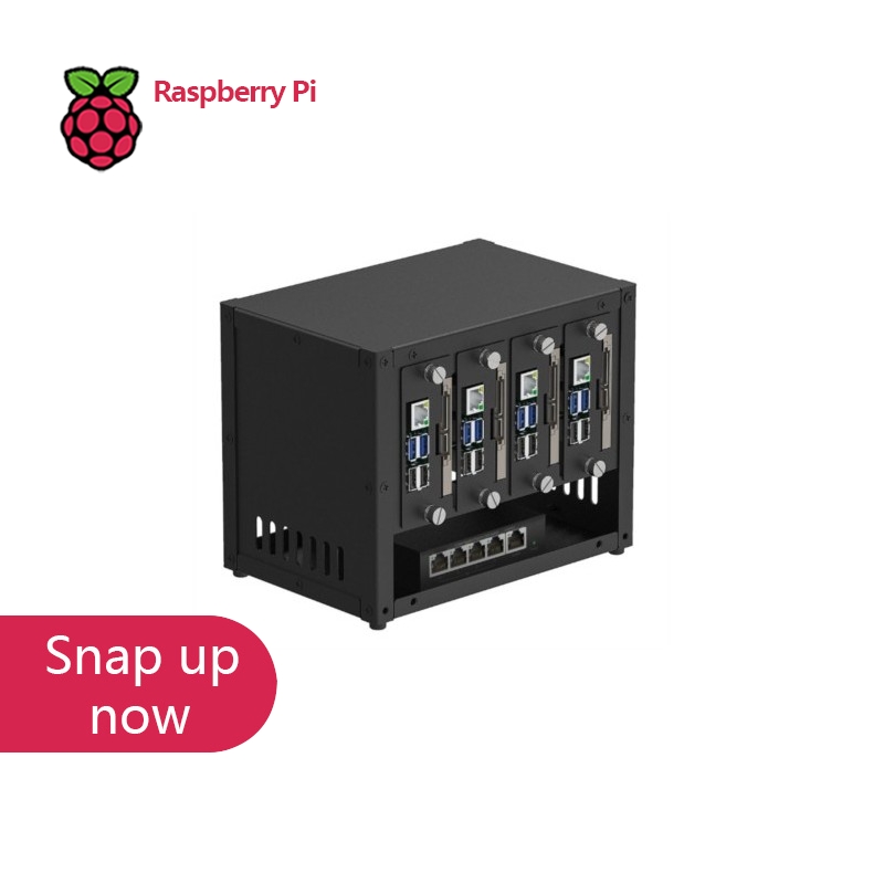 Raspberry Pi 4 - Obudowa UCTRONICS Raspberry Pi Cluster Case,
