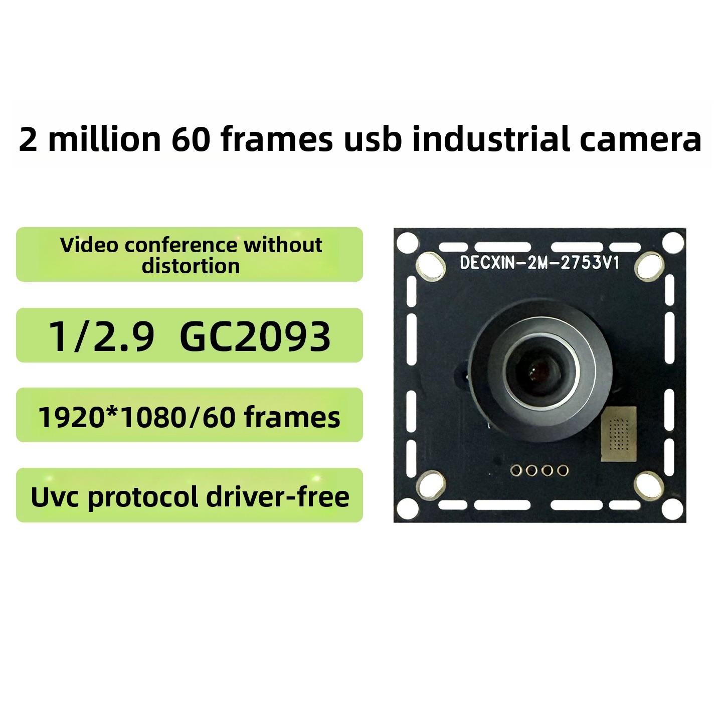 Pi Camera Module - Moduł GC2093 Kamera USB 2MP 60fps