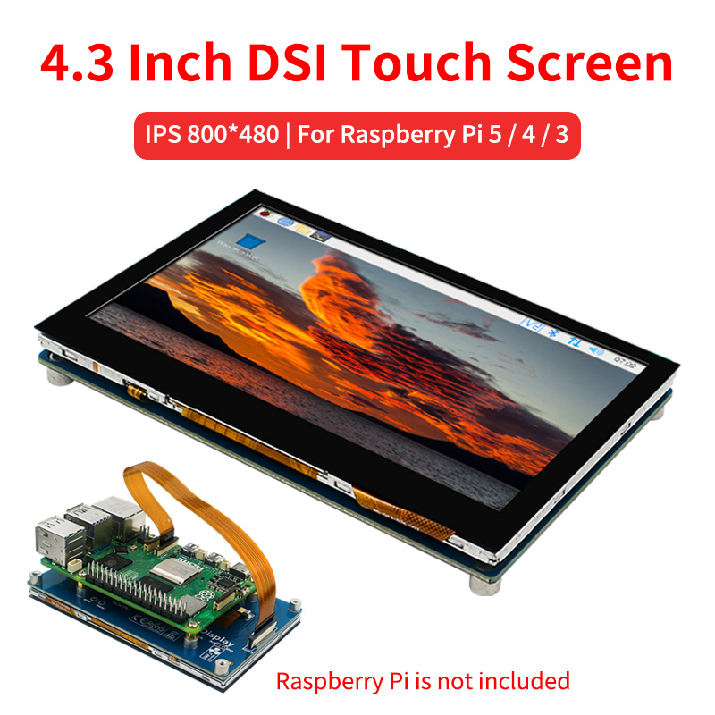 4,3-calowy ekran dotykowy DSI  – Pi 5 Case recenzja i cena