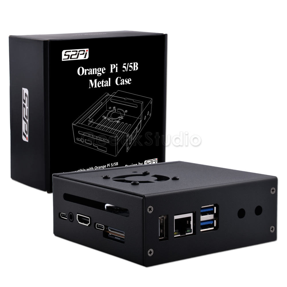 Pomarańczowa obudowa metalowy  – Pi Power Supply recenzja i cena