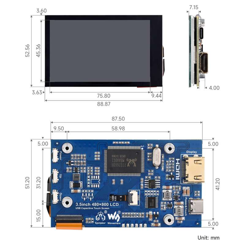 3,5-calowy pojemnościowy wyświ – Pi Display recenzja i cena